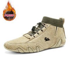 Fleecegefütterte handgemachte Baumwollschuhe Herren